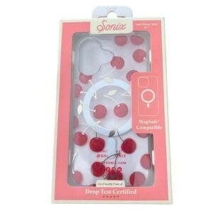 Sonix Cherry On Top MagSafe Case for iPhone 16 6.1" 2024 Red Glitter Fruit Print